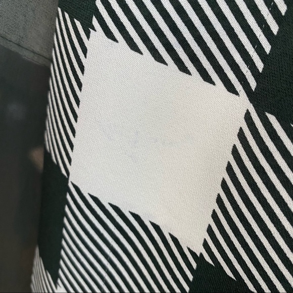 Rag & bone green white checker plaid print silk wrap sheer open back tank top - Picture 6 of 12